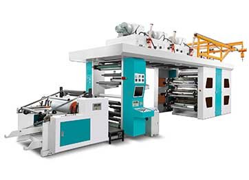 6 color central drum flexo printing machine